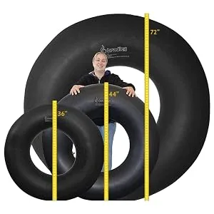 Bradley Heavy Duty Rubber Snow Tube | River Tube, Sledding Float | Pool Closing Inner Tube | Truck Inner Tubes 48" - valve