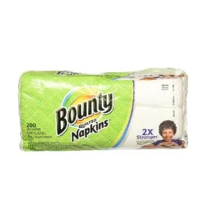 Bounty Paper Napkins, White or Printed, 200 Count, Pack of 2 - product information 1