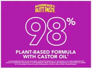 Boudreaux's Butt Paste, Butt Barrier Ointment, Rash Prevention, 4oz tube - 98% Plant-Based Formula with Caster Oil*