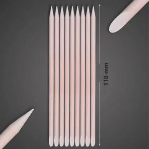 Borogo 100 Pcs Orange Wood Nail Sticks Double Sided Multi Functional Cuticle Pusher Remover Manicure Pedicure Tool for Manicure Pedicure A-Wood - Cuticle Pusher Remover