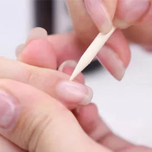 Borogo 100 Pcs Orange Wood Nail Sticks Double Sided Multi Functional Cuticle Pusher Remover Manicure Pedicure Tool for Manicure Pedicure A-Wood - Cuticle Pusher Remover