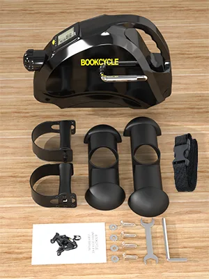 BOOKCYCLE Mini Exercise Bike Pedal Exerciser with LCD Monitor for Leg and Arm Exercise BLACK - product information 14