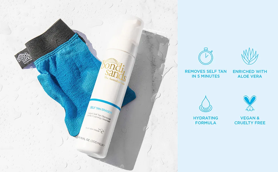 Bondi Sands Self Tan Eraser | Moisturizing, Cleansing, Gentle Formula Effectively Removes Self-Tanner and Soothes Skin 6.76 Fl Oz (Pack of 1) - Bondi Sands