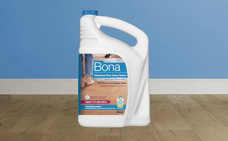 Bona PowerPlus Hardwood Floor Deep Cleaner Refill, Oxygenated Formula, 128 Fl Oz Refill - 128 Fl Oz - Bona PowerPlus Hardwood Floor Deep Cleaner