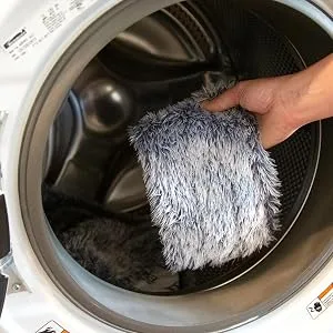 Bona Microfiber Dusting Pad, for Hardwood and Hard-Surface Floors, fits Bona Family of Mops - Dusting pad being placed into washing machine