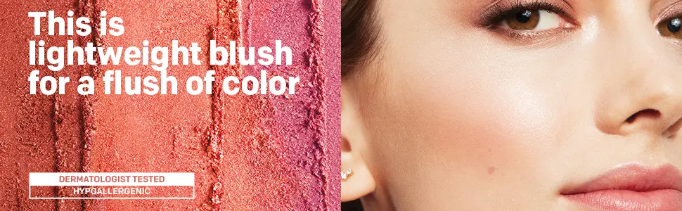 Blush by Almay, Face Makeup, High Pigment Powder, Healthy Hue, Hypoallergenic, 100 Nearly Nude, 0.32 Oz - blush