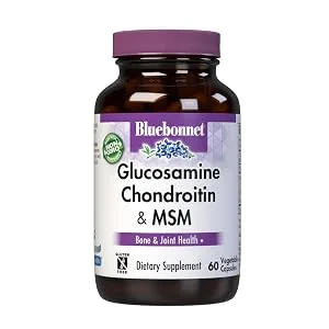 BlueBonnet Vegetarian Glucosamine Plus MSM Supplement, 120 Count ('743715011151) 120 Count (Pack of 1) - Glucosamine Chondroitin & MSM