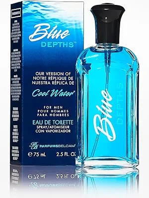 Blue Depths, version of Davidoff Cool Water Eau de Toilette Spray for Men, 2.5 oz - Blue Depths Bottle & Box