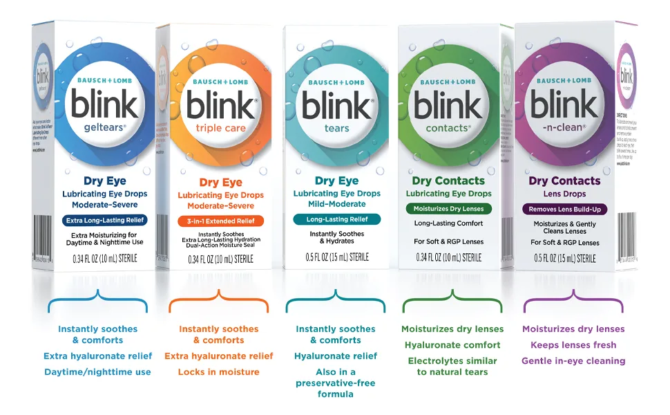 Blink Tears Sterile Single Use Vials, 25 Count, 0.01 Fluid Ounce Each 25 Count (Pack of 1) - contact lens drops