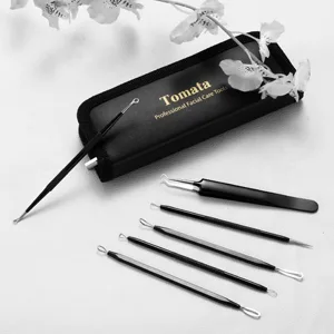 Blackhead Remover Pimple Popper Tool Kit - (6 Piece Kit) - Professional Stainless Pimples Comedone Extractor Removal Tool - Blackheada2