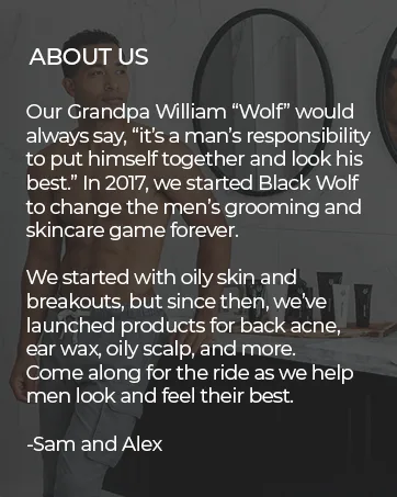 Black Wolf Body Scrubber - 100% Silicone Bristles for a Hygienic Deep Clean Experience - Easy to Clean Excess Soap and Body Wash Off - Sulfate Free Dry Oily Combination Sensitive Normal Toner Kit Men Women Gels Lotion Activated Natural