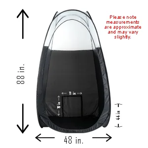 Black Spray Tanning Tent Pop Up Portable Booth with Carry Bag - tent dimensions