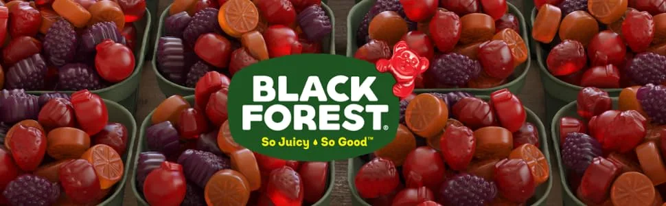 Black Forest Fruit Snacks Juicy Burst, Berry Medley, 0.8 Ounce (40 Count) Berry Medley 40 Count (Pack of 1) - gummy candy,fruit snacks,snacks for kids,haribo gummy candy,gummy fruit snacks,gummy bears
