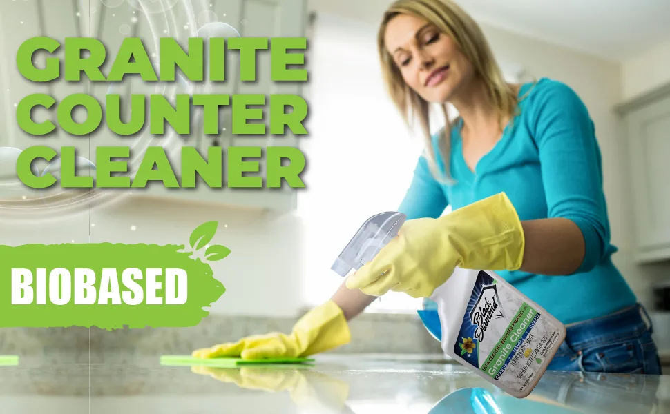 Black Diamond Stoneworks Granite Counter Cleaner: USDA Certified BIOBASED- Safe for Granite, Quartz, Marble, Travertine, Countertops 1 Quart - GRANITE CLEANER