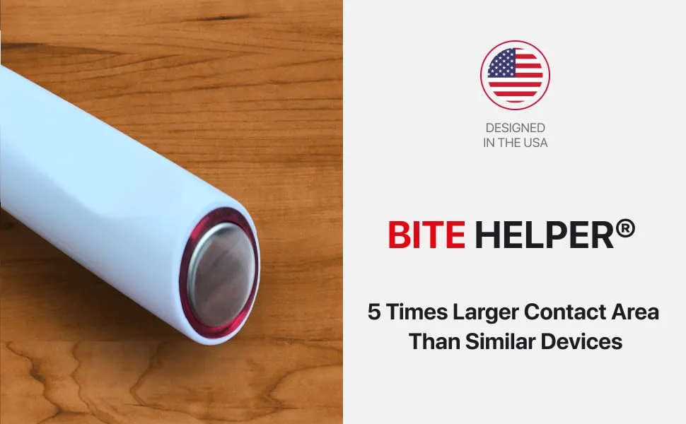 BITE HELPER- Mosquito and Bug bite Itch Relief- Award-Winning, Chemical-Free Treatment, Insect Sting and bite Relief. Dermatologist Tested, Bug bite First-aid, Anti-Itch Device (White) - 5 times larger area