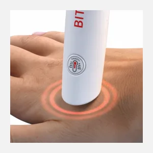 BITE HELPER- Mosquito and Bug bite Itch Relief- Award-Winning, Chemical-Free Treatment, Insect Sting and bite Relief. Dermatologist Tested, Bug bite First-aid, Anti-Itch Device (White) - Our technology in action