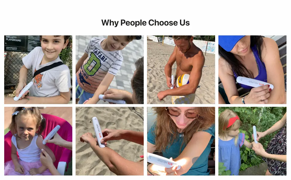 BITE HELPER- Mosquito and Bug bite Itch Relief- Award-Winning, Chemical-Free Treatment, Insect Sting and bite Relief. Dermatologist Tested, Bug bite First-aid, Anti-Itch Device (White) - why people choose us