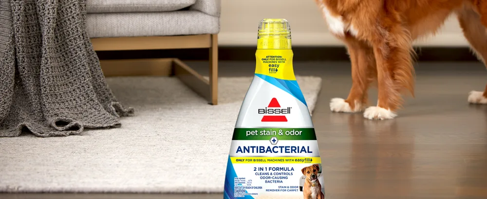 Bissell Pet Stain & Odor Plus Antibacterial 2 in 1 Carpet Formula, 1567, 40 Fl Oz - formula