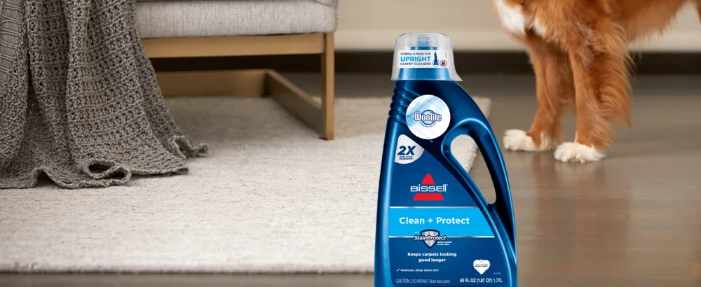 BISSELL 62E5A 2X Concentrated Deep Clean & Protect Full Size Machine Formula, 60 ounces - spot and stain formula, carpet shampoo, carpet cleaner, carpet cleaner formula, stain remover