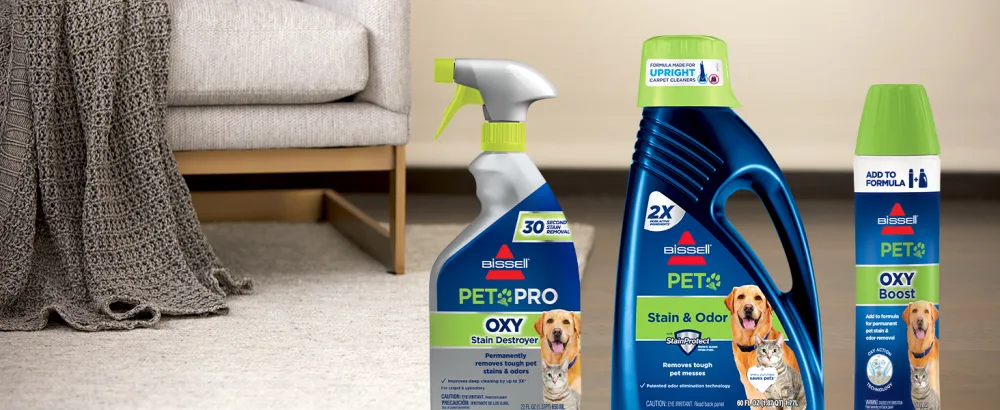 BISSELL 2X Pet Stain & Odor Full Size Machine Formula, 48 ounces, 99K57 - spot and stain formula, carpet shampoo, carpet cleaner, carpet cleaner formula, stain remover