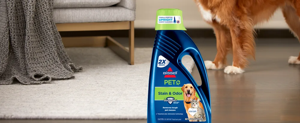 BISSELL 2X Pet Stain & Odor Full Size Machine Formula, 48 ounces, 99K57 - spot and stain formula, carpet shampoo, carpet cleaner, carpet cleaner formula, stain remover