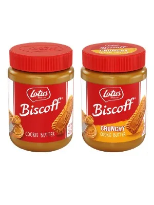 Biscoff Cookie Butter Spread (Creamy + Crunchy Combo Pack), (Pack of 2) - Lotus Bakeries, Biscoff Cookie Butter, Cookie butter spread, Speculoos