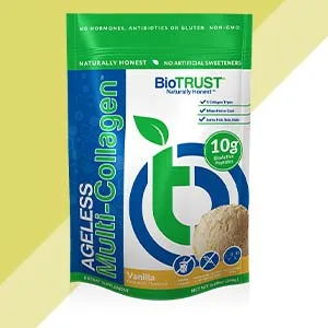 BioTrust Ageless Multi Collagen Protein a 5-in-1 Collagen Powder, 5 Collagen Types, Hydrolyzed Collagen Peptides, Grass-Fed Beef, Sustainable Fish, Chicken and Eggshell Membrane (Unflavored) - Collagen Vanilla