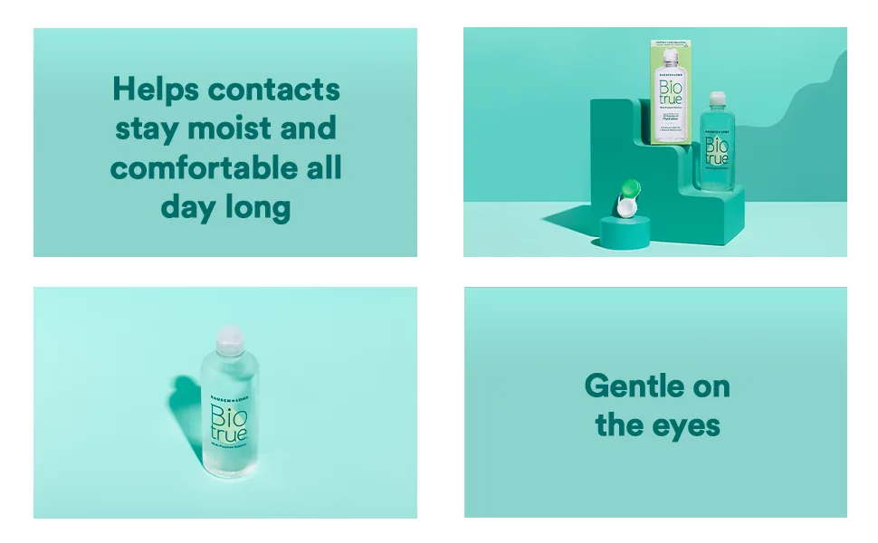BioTrue Contact Lens Solution for Soft Contact Lenses, Multi-Purpose, 4oz 4 Fl Oz (Pack of 1) Pack of 1 - contact lens solution