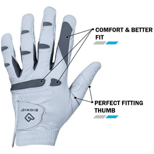 Bionic Gloves  Mens PerformanceGrip Pro Premium Golf Glove made from Long Lasting, Genuine Cabretta Leather Large Left - Durability dorsal image golf glove mens leather premium performance pro