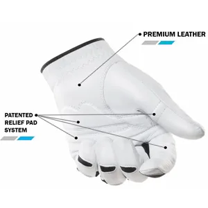 BIONIC Bionic Men's StableGrip Golf Glove, Left Hand, Cadet White Cadet Medium - Motion Zones