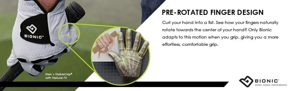 BIONIC Bionic Gloves Mens StableGrip Golf Glove White X-Large - product information 4