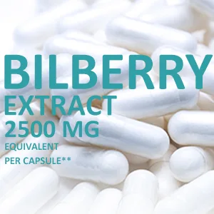 Bilberry Extract 2500mg 200 Vegetarian caps (Non-GMO & Gluten Free) - garcinia cambogia