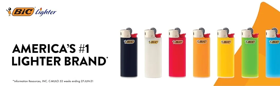 BIC Mini Lighter, Assorted Colors, Set of 8 Lighters - BIC Pocket Lighter Mini Banner