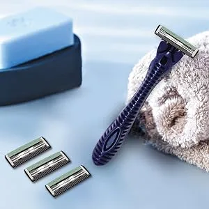 BIC Flex 2 Hybrid Men's Twin Blade Razor, One Handle 10 Cartridges, Set - BIC Flex2 Hybrid Men