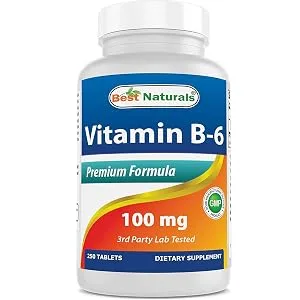 Best Naturals Vitamin B6 Tablet, 100 mg, 250 Count - product information 1