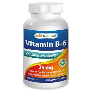Best Naturals Vitamin B-6 25 Mg Tablets, 250 Count 250 Count (Pack of 1) - product information 2