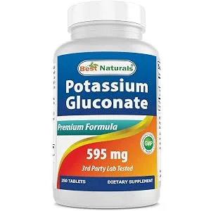 Best Naturals Potassium Gluconate Supplement 595 Mg Tablet, 250Count 250 Count (Pack of 1) - product information 1
