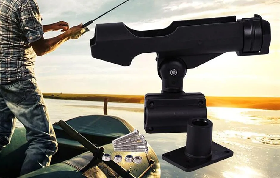 Bekith 2 Pack Adjustable Powerlock Rod Holder with Combo Mount, Black Finish - product information 2