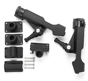 Bekith 2 Pack Adjustable Powerlock Rod Holder with Combo Mount, Black Finish - product information 7