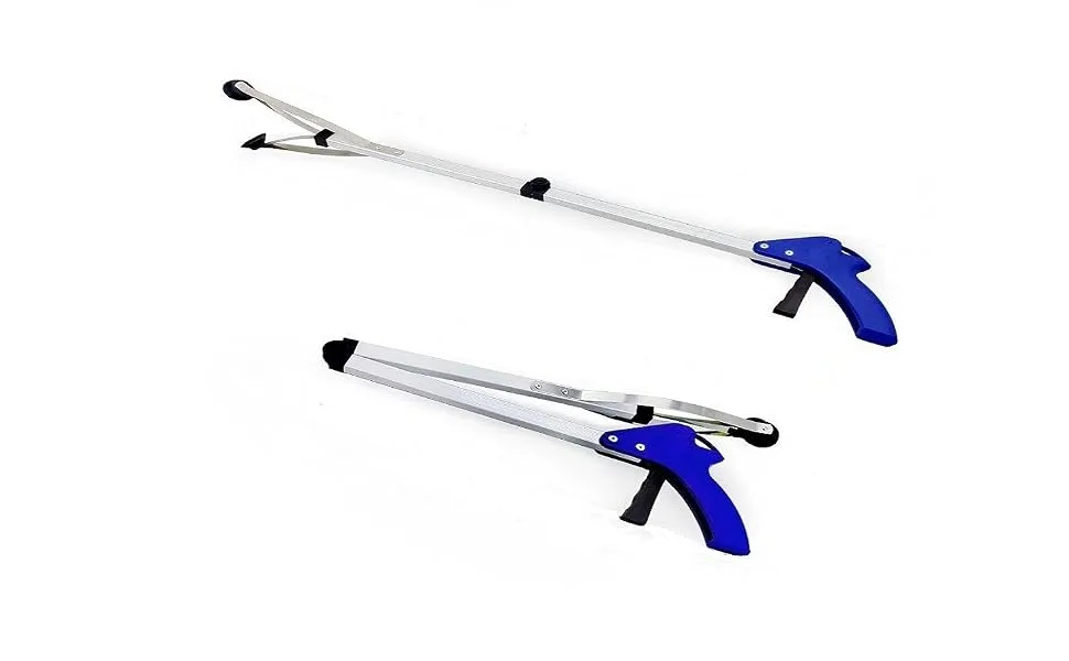 BeGrit 2 Pcs Reacher Grabber Suction Cup Grip Foldable Long Arm Reaching Claw Hand Grabber Trash Pickup Tool 2 Pack Reacher Grabber - pickup tool