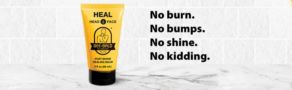 Bee Bald HEAL Post-Shave Healing Balm Immediately Calms & Soothes Damaged Skin, Treats Bumps, Redness, Razor Burn & Other Shaving Related Irritations. 1 - product information 2