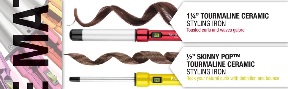 Bed Head Curlipops Clamp-Free Curling Wand Iron | For Loose Curls and Massive Shine (1 in) 1 Inch BARREL - curling iron, curling irons, curling wand, curling wands, bed head, bed head curlipops, ceramic