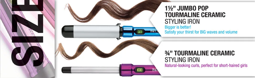 Bed Head Curlipops Clamp-Free Curling Wand Iron | For Loose Curls and Massive Shine (1 in) 1 Inch BARREL - curling iron, curling irons, curling wand, curling wands, bed head, bed head curlipops, ceramic