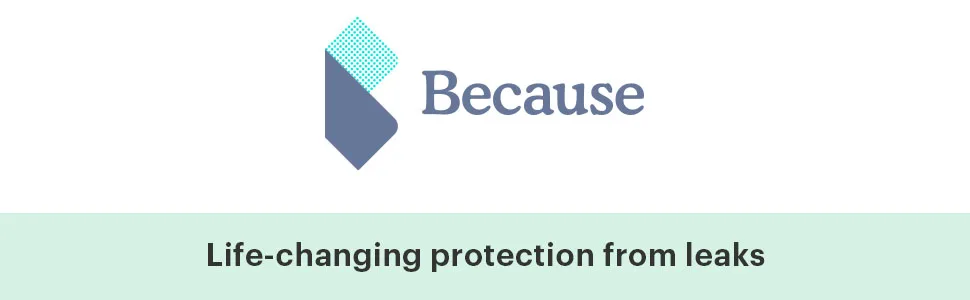 Because Premium Incontinence Boosters  Add Extra Absorbency to Adult Diapers  Super Absorbent, Soft, Contoured Fit  Unisex  20 Boosters - Because. Life-changing protection from leaks