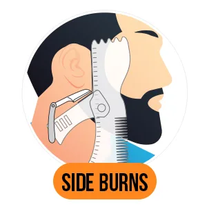 Beard Shaper Kit - Complete Shaping & Styling Tool - Transparent Adjustable Shaper, Razors, Barber Pencil - Beard Stencil Guide Template Outliner Many Styles for Perfect Line Up - beard shaper