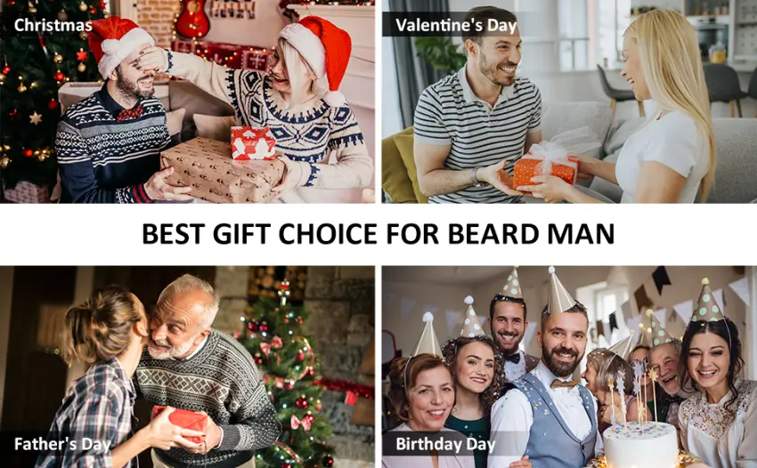 Beard Growth Kit - Derma Roller for Beard Growth, Beard Kit with Beard Roller, 2 Packs Beard Growth Oil, Beard Wash, Beard Balm, Beard Comb, Storage Bag, E-Book - Gifts for Dad Men Husband Boyfriend - product information 13
