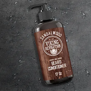 Beard Conditioner w/Argan & Jojoba Oils - Softens & Strengthens - Sandalwood Scent - Beard Conditioner w/Beard Oil (17oz Conditioner) - Conditioner