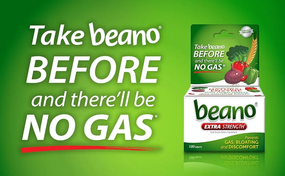Beano Ultra 800, Gas Prevention and Digestive Enzyme Supplement, 100 Count Beano Tablets 100 Count (Pack of 1) - Beano Extra Strength
