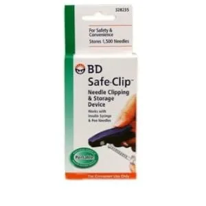 BD Safe-Clip Needle Clipper & Storage, Mini Sharps Container, Holds 1,500 Needles - product information 1