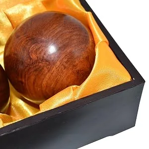 BCQLI 2 Inches Baoding Balls Chinese Health Exercise Stress Balls Rosewood - Facecloth lining